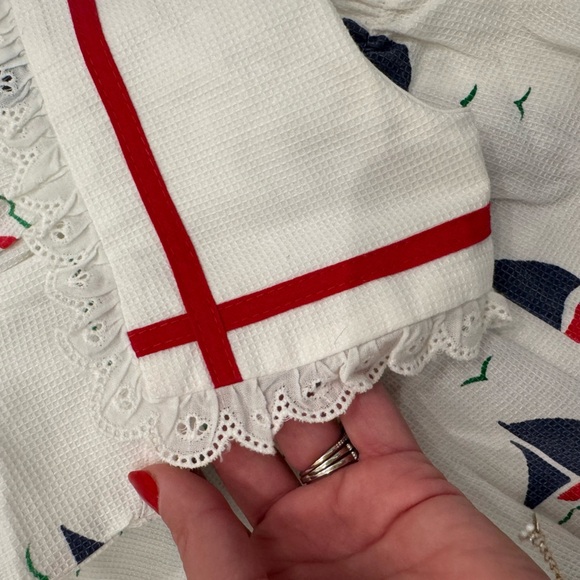 Vintage Good Lads Sailor Sailboat Print Girl’s Toddler Bloomer Set - Picture 7 of 9